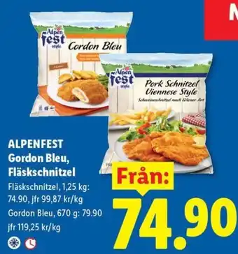 Alpenfest Fläkschnitzel Gordon Bleu