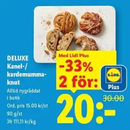 Lidl Lidl Deluxe Kanel-/kardemumma-knut erbjuda
