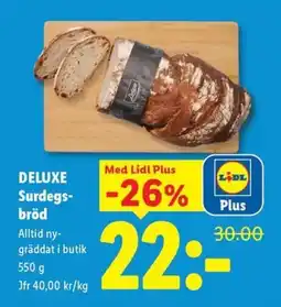 Lidl Lidl Deluxe Surdegsbröd erbjuda