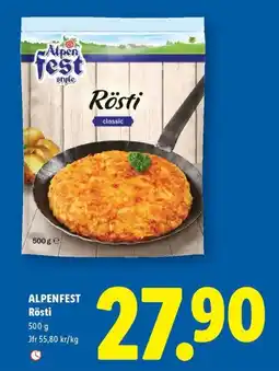 Lidl Alpenfest Rösti erbjuda