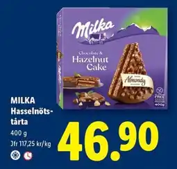 Lidl Milka hasselnöts-tårta erbjuda