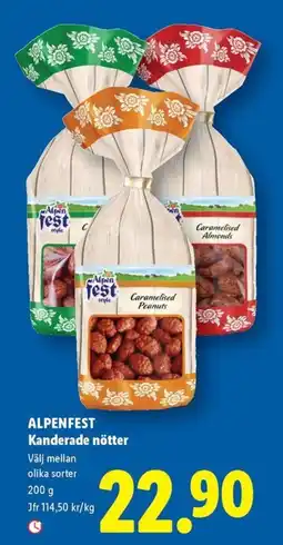 Lidl Alpenfest kanderade nötter erbjuda