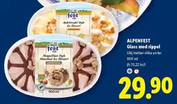 Lidl Alpenfest glass med rippel erbjuda