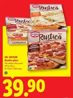 Lidl Dr. Oetker Rustica pizza erbjuda