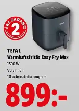 Lidl Tefal varmluftsfritös easy fry max erbjuda