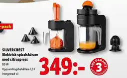 Lidl Silvercrest elektrisk spiralskärare med citruspress erbjuda