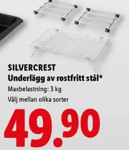 Lidl Silvercrest underlägg av rostfritt stål erbjuda