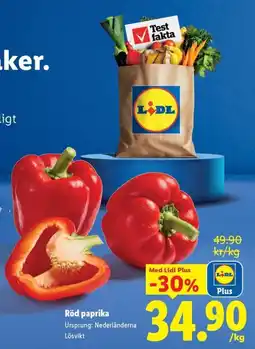 Lidl Lidl Röd paprika erbjuda