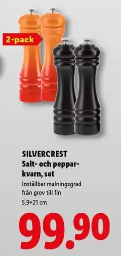 Lidl Silvercrest salt- och pepparkvarn, set erbjuda