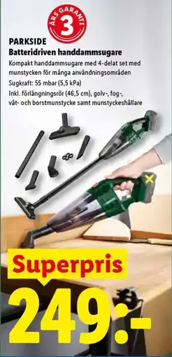 Lidl Parkside batteridriven handdammsugare erbjuda