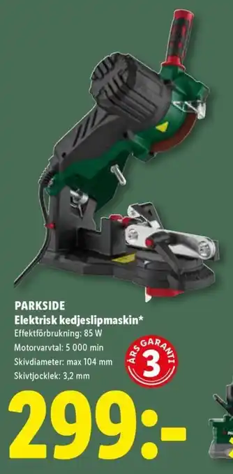 Parkside elektrisk kedjeslipmaskin