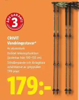 Lidl Crivit vandringstavar erbjuda