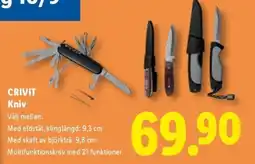 Lidl Crivit kniv erbjuda