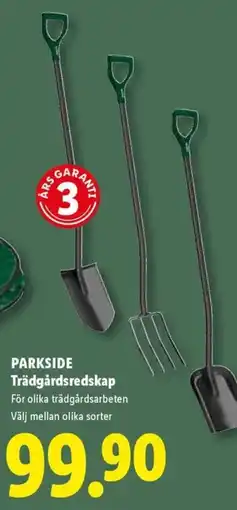 Lidl Parkside trädgårdsredskap erbjuda