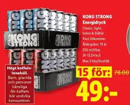 Lidl Kong strong energidryck erbjuda