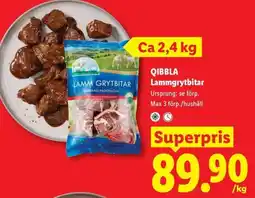 Lidl Qibbla lammgrytbitar erbjuda