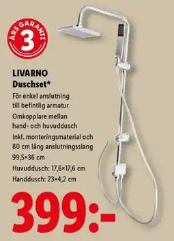 Lidl Livarno Duschset erbjuda