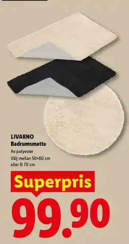 Lidl Livarno badrumsmatta erbjuda