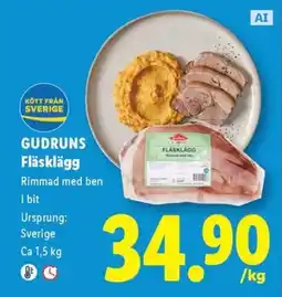 Lidl Gudruns Fläsklägg erbjuda