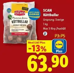 Lidl Scan köttbullar erbjuda