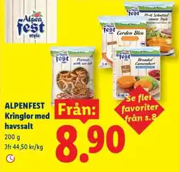 Lidl Alpenfest kringlor med havssalt erbjuda