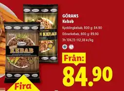 Lidl Görans kebab erbjuda