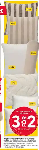 Rusta Alla kuddfodral, fyllda kuddar och innerkuddar erbjuda