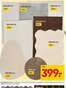Rusta Enfärgade mattor erbjuda