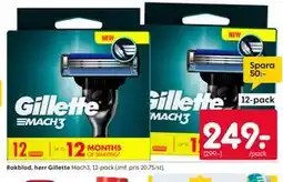 Rusta Rakblad, herr Gillette Mach3 erbjuda