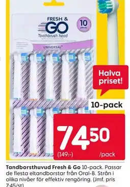 Rusta Tandborsthuvud Fresh & Go erbjuda
