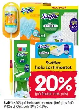 Rusta Swiffer erbjuda