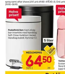 Rusta Pedalhink Ben, Medlemspris erbjuda