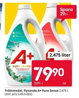 Rusta Tvättmedel, flytande A+ Pure Sense erbjuda