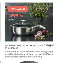 Electrolux Home TRAKTÖRPANNA CS+ 26 CM MED LOCK SCANPAN erbjuda