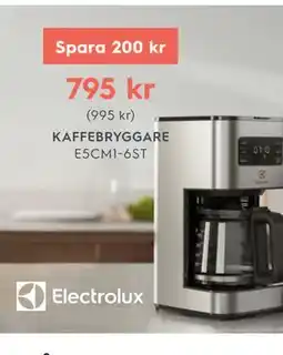 Electrolux Home KAFFEBRYGGARE E5CM1-6ST Electrolux erbjuda