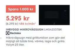 Electrolux Home INBYGGD MIKROVÅGSUGN LMS4253TBK erbjuda