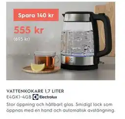 Electrolux Home VATTENKOKARE 1,7 LITER E4GK1-4GB Electrolux erbjuda