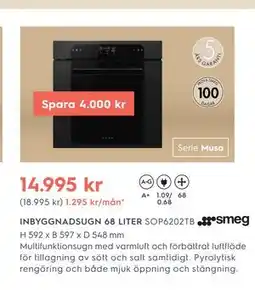 Electrolux Home INBYGGNADSUGN 68 LITER erbjuda