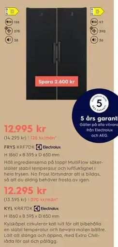 Electrolux Home FRYS KRF7DK Electrolux erbjuda
