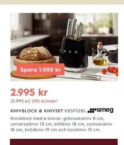 Electrolux Home KNIVBLOCK & KNIVSET erbjuda