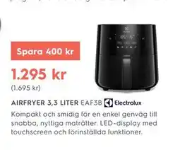 Electrolux Home AIRFRYER 3,3 LITER EAF3B Electrolux erbjuda