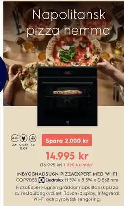 Electrolux Home INBYGGNADSUGN PIZZAEXPERT MED WI-FI COP905B Electrolux erbjuda