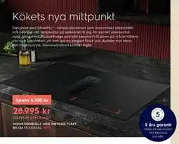 Electrolux Home INDUKTIONSHÄLL MED INBYGGD FLÄKT 80 CM PE7000S80 erbjuda