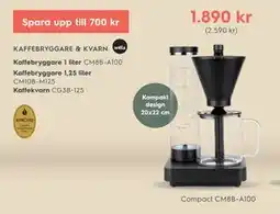Electrolux Home Kaffebryggare 1 liter CM8B-A100 erbjuda