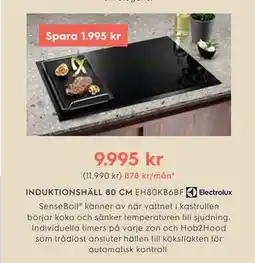 Electrolux Home INDUKTIONSHÄLL 80 CM EH80KB6BF erbjuda