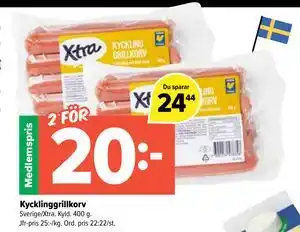 Kycklinggrillkorv, Medlemspris