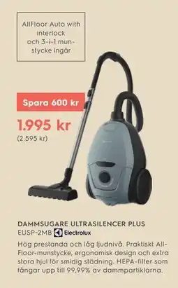 Electrolux Home DAMMSUGARE ULTRASILENCER PLUS EUSP-2MB erbjuda