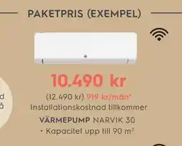 Electrolux Home VÄRMEPUMP NARVIK 30 erbjuda