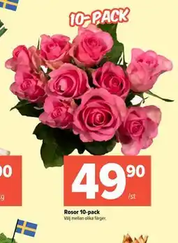 Coop Extra Rosor 10-pack erbjuda