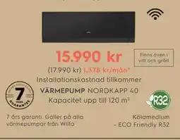 Electrolux Home VÄRMEPUMP NORDKAPP 40 erbjuda